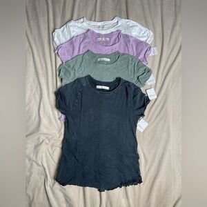 4 Piece Bundle We The Free Be My Baby Tee Set Medium NWT